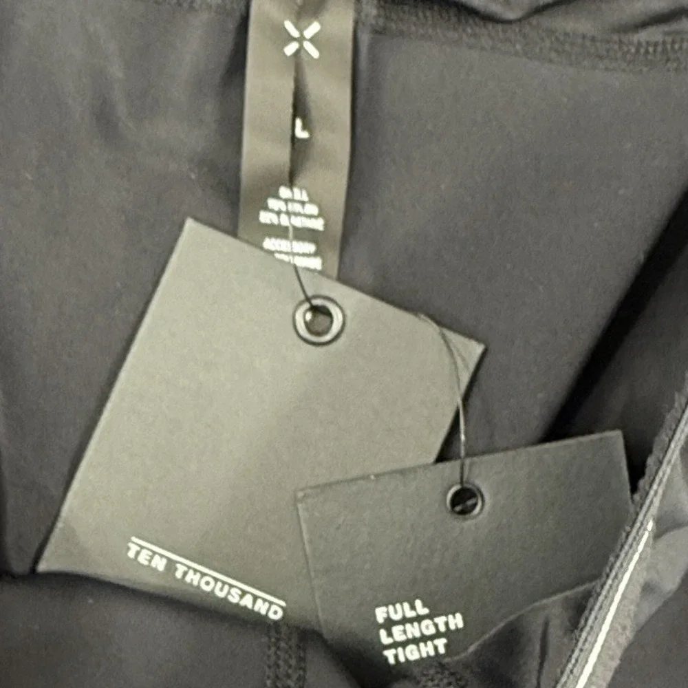 NWOT Ten Thousand Mens L 3/4 Tight Black Training Compression Pants
